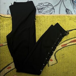NWOT express Black Lace-Up Pants size S